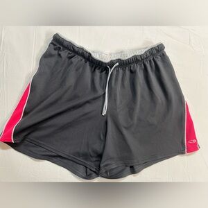 Champion Gray Pink Athletic Shorts Women’s Medium Drawstring Gym Running